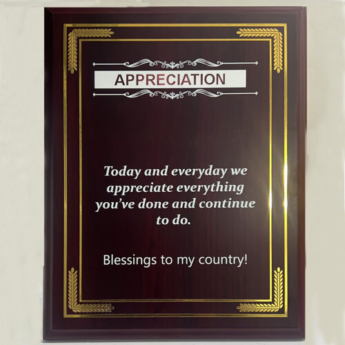 MG005-Wooden Plaque, no box